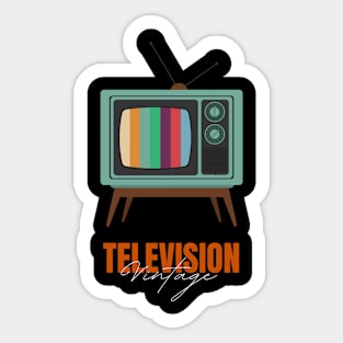 Vintage television Sticker